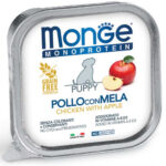 Monge Monoproteico Paté in vaschetta da 150g - Pollo con Mela – Puppy