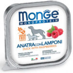 Monge Monoproteico Paté in vaschetta da 150g - Anatra con Lamponi - Adult