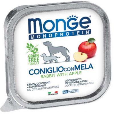 Monge Monoproteico Coniglio e Mela 150gr - Cibo Umido per Cani