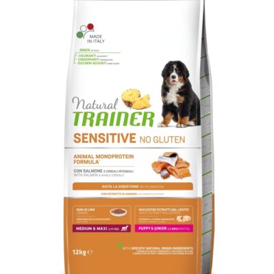 Trainer Sensitive Medium/Maxi Puppy&Junior Salmone 12Kg