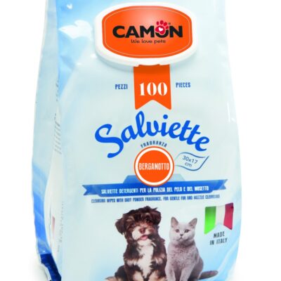 Camon Salviette al Bergamotto Maxi Formato 100pz per Cani