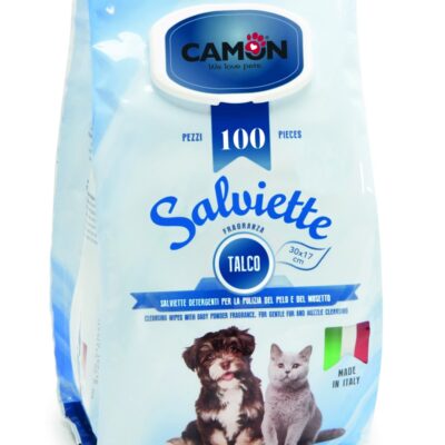 Camon Salviette al Talco Maxi Formato per Cani - 100 Pezzi