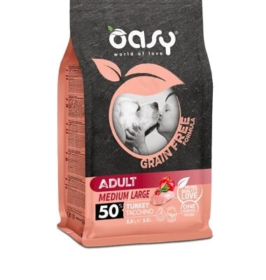 Oasy Grain Free Adult Medium/Large Tacchino 2,5kg