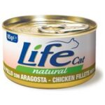 Life Cat Natural Adult Lattine 85g - Pollo con aragosta