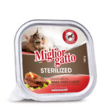 Miglior Gatto Sterilised Vaschetta 100g - Manzo, fegato e carote