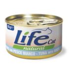 Life Cat Natural Adult Lattine 85g - Tonno con pesce bianco