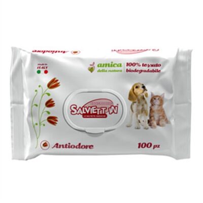 Salviette Igienizzanti Antiodore XXL per Cani - 100 Pezzi