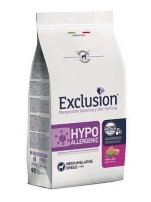 Exclusion Medium&Large Hypoallergenic Maiale e Piselli