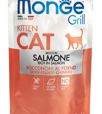 Monge Grill Kitten Salmone 85g - Cibo Umido per Gattini
