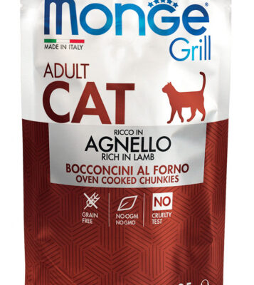 Monge Grill Bustine Adult Agnello 85g per Gatto