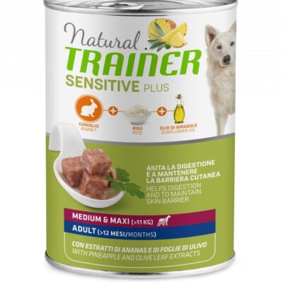 Trainer Sensitive Plus Medium/Maxi Adult Coniglio 400g