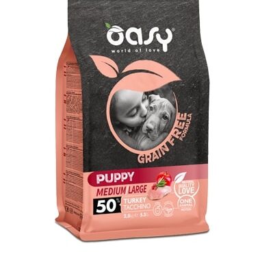 Oasy Grain Free Puppy Medium/Large Tacchino 12Kg