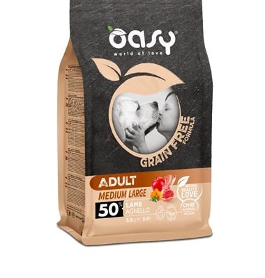 Oasy Grain Free Adult Medium/Large Agnello 12Kg