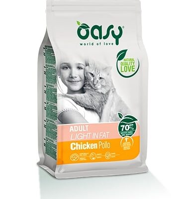 Oasy Adult Light In Fat 1,5Kg - Alimento Completo per Gatti in Sovrappeso