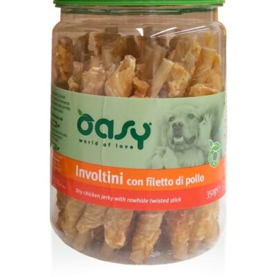 Oasy Involtini con Filetto Di Pollo 350g - Snack per Cani