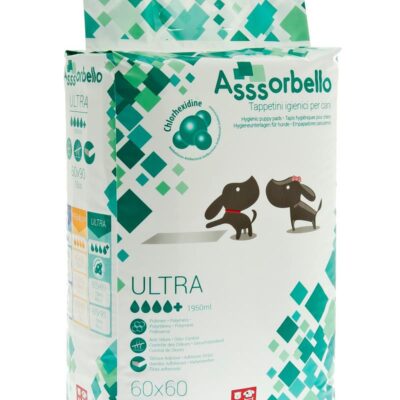 Assorbello Ultra Clorexidina 60x60 20pz - Tappetini Igienici per Cani