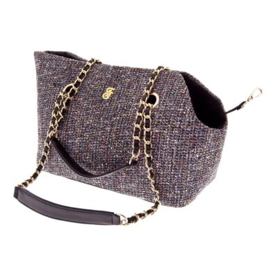 Borsa Tweed Nera per Cani e Gatti - Ferribiella
