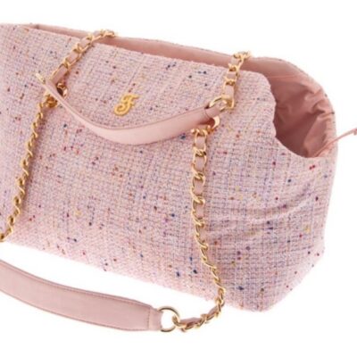 Borsa Tweed Rosa per Cani e Gatti Ferribiella