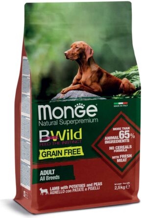 Monge BWild Grain Free Adult All Breeds Agnello, Patate e Piselli