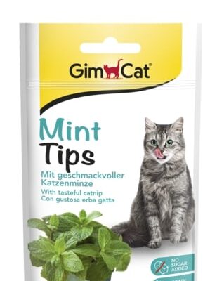GimCat Minttips 40g - Snack per Gatti con Erba Gatta
