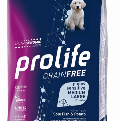 Prolife Grain Free Sensitive Puppy Medium/Large Sogliola e Patate