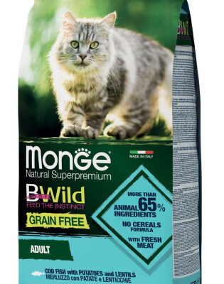 Monge BWild Grain Free Merluzzo Gatto Adulto 1,5kg