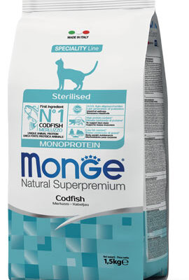 Monge Natural Superpremium Sterilised Monoprotein Merluzzo