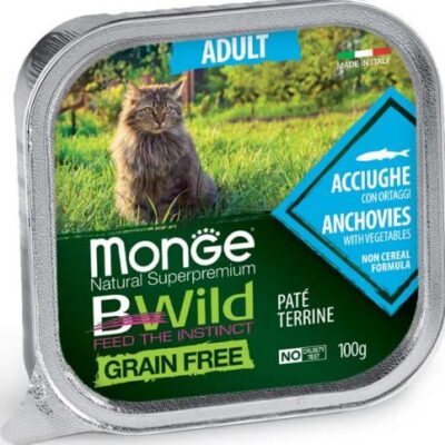 Monge BWild Adult Acciughe con Verdure 100g
