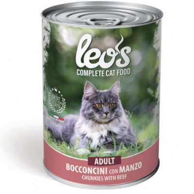 Leo’s Bocconcini con Manzo per Gatti Adulti - 415g