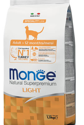 Monge Light Tacchino 1,5kg - Alimento Secco per Gatti