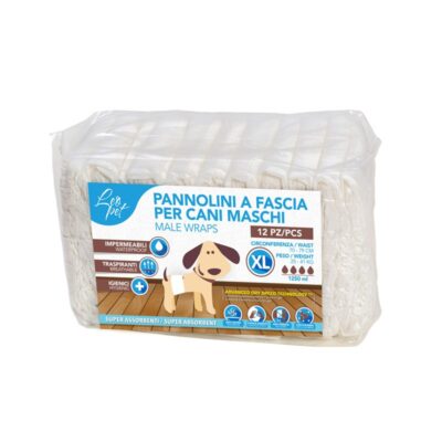 Pannolini a Fascia per Cani Maschi XL - 12 Pezzi