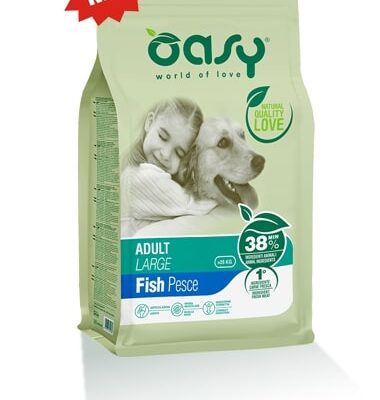 Oasy Adult Large Pesce 3Kg - Alimento Completo per Cani di Taglia Grande