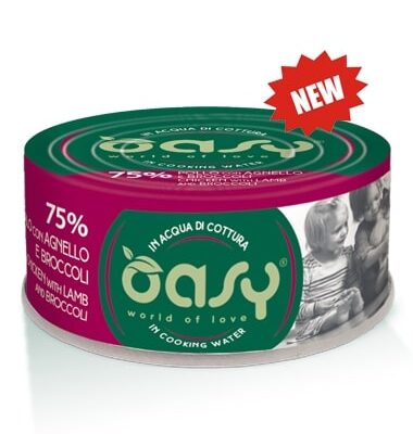 Oasy More Love Pollo Con Agnello e Broccoli Lattina 70g