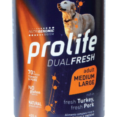 Prolife Dual Fresh Adult M/L Tacchino e Maiale 400g