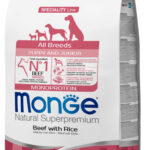 Monge Natural Superpremium All Breeds Puppy & Junior Monoprotein Manzo con Riso - 12kg