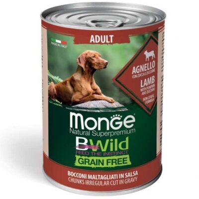 Monge Bwild Grain Free Adult Agnello, Zucca e Zucchine 400g