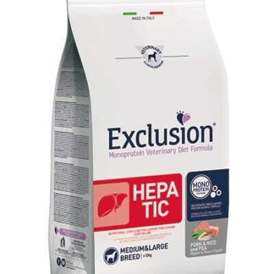 Exclusion Hepatic M&L Maiale e Riso 12Kg - Alimento Dietetico per Cani con Insufficienza Epatica
