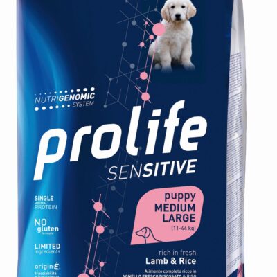 Prolife Sensitive Puppy Medium e Large Agnello e Riso 2,5kg