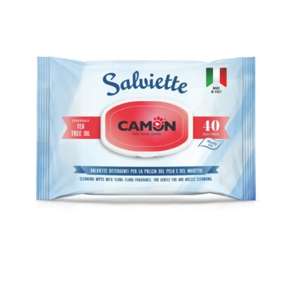 Camon Salviette Tea Tree Oil per Cani - 40 Pezzi