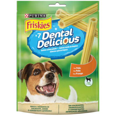 Friskies Dental Delicious Pollo 110g - Snack per l'Igiene Orale del Tuo Cane