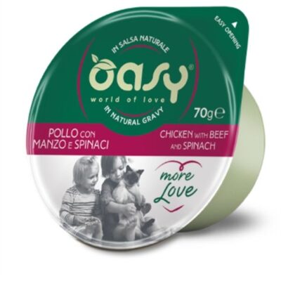 OASY More Love Cup Pollo con Manzo e Spinaci 70 Gr