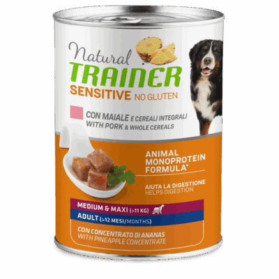 Trainer Sensitive Paté Monoproteico Medium&Maxi Adult 400g