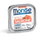 Monge Monoproteico Paté 150g – Alimento Umido Monoproteico in Vaschetta per Cani Adulti - Solo Salmone