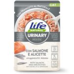 Life Cat Natural Mousse Buste Funzionali 70g - Salmone con alicette - Urinary