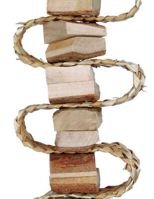 Legno da Beccare con Corda Sisal per Uccelli - 30cm