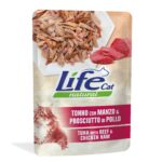 Life Cat Natural Buste Adult 70g - Tonno, manzo e pollo