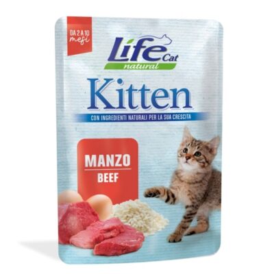 Life Cat Kitten Manzo 70g - Cibo Umido per Gattini
