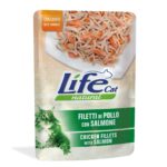 Life Cat Natural Buste Adult 70g - Pollo con salmone e carote