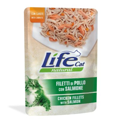 Life Cat Busta Pollo, Salmone e Carote 70g