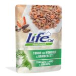 Life Cat Natural Buste Adult 70g - Tonno con vongole e gamberetti